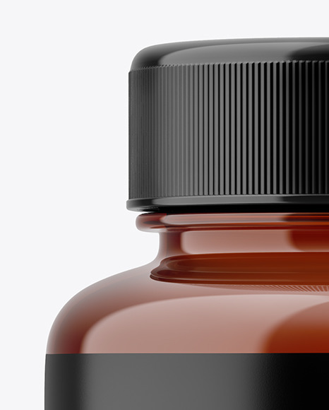 Amber Pills Bottle Mockup