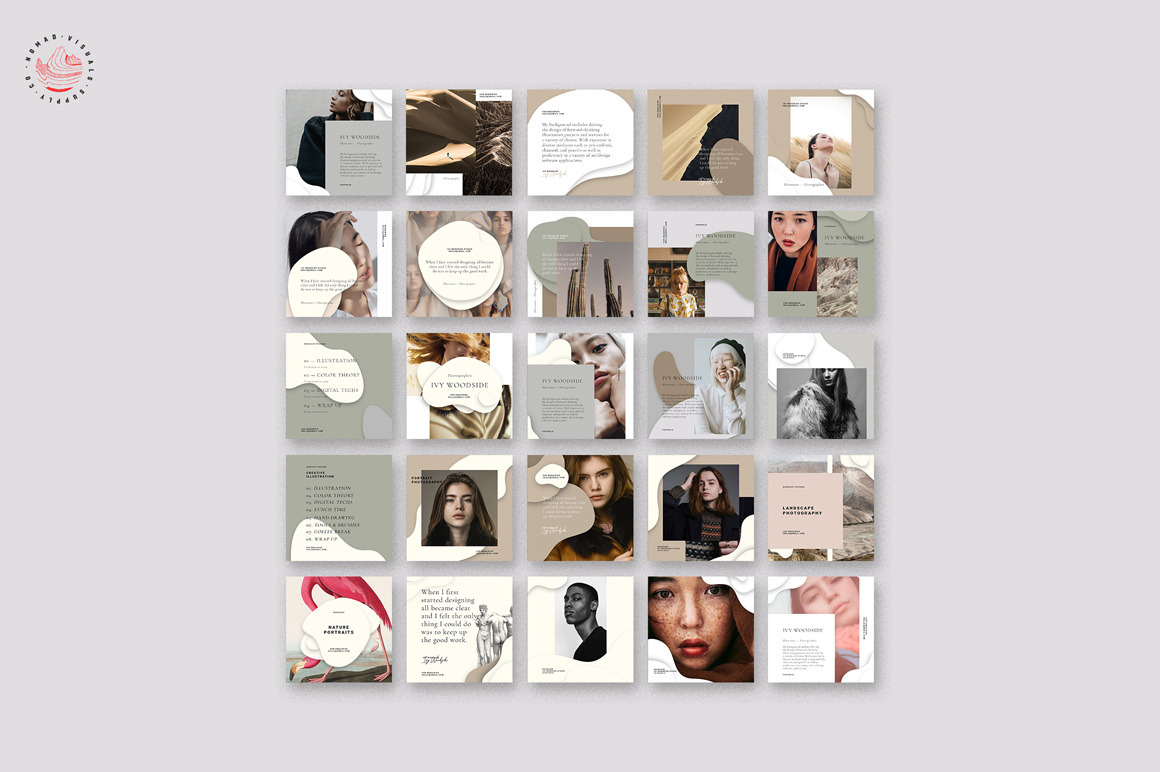 IVY - Minimal Organic Social Kit for Instagram Pinterest Facebook IVY - Minimal Organic Social Kit for Instagram Pinterest Facebook