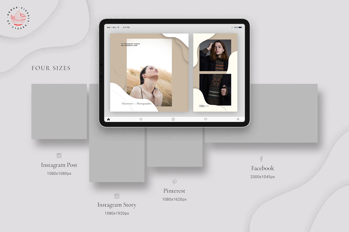 IVY - Minimal Organic Social Kit for Instagram Pinterest Facebook IVY - Minimal Organic Social Kit for Instagram Pinterest Facebook