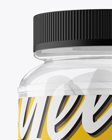 Clear Glass Bottle with Pills Mockup