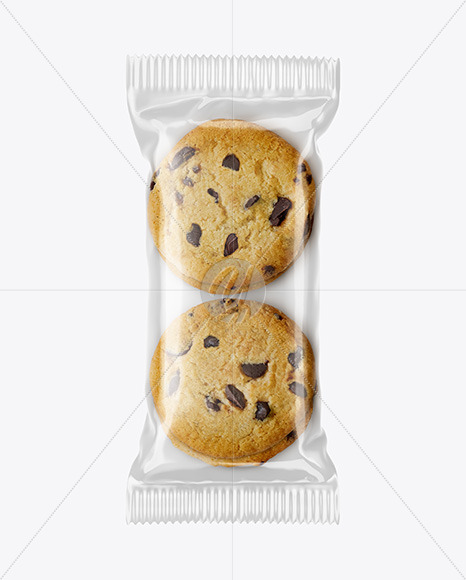 Glossy Pack with Cookies Mockup