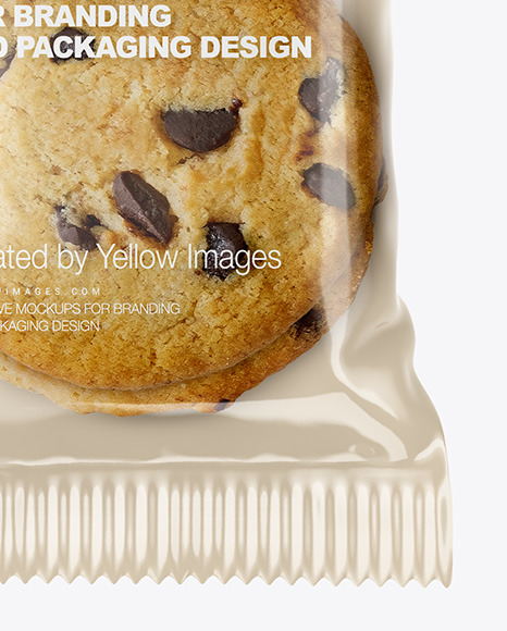 Glossy Pack with Cookies Mockup