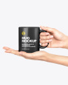 Matte Mug in a Hand Mockup