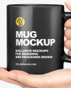 Matte Mug in a Hand Mockup