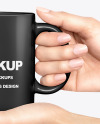 Matte Mug in a Hand Mockup