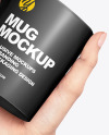 Matte Mug in a Hand Mockup Matte Mug in a Hand Mockup