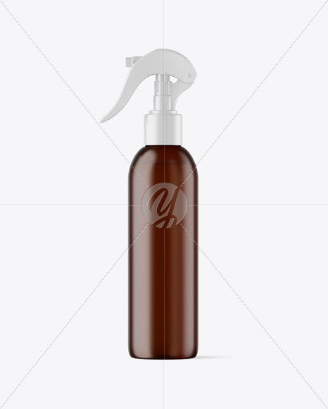 Frosted Amber Spray Bottle Mockup