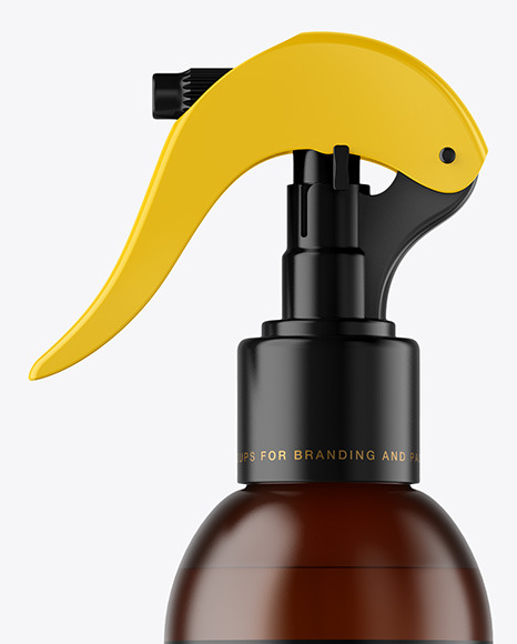Frosted Amber Spray Bottle Mockup