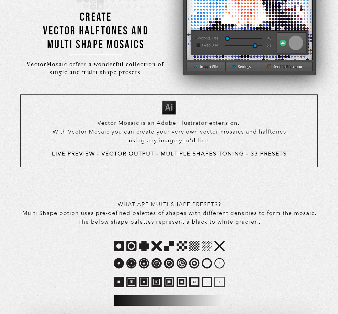Vector Mosaic for Illustrator Vector Mosaic for Illustrator
