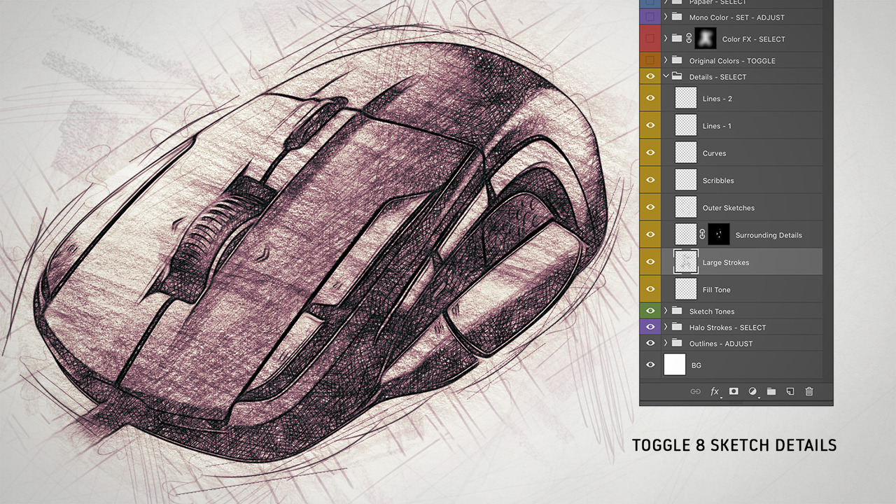 Dynamic Sketch Photoshop Action Dynamic Sketch Photoshop Action