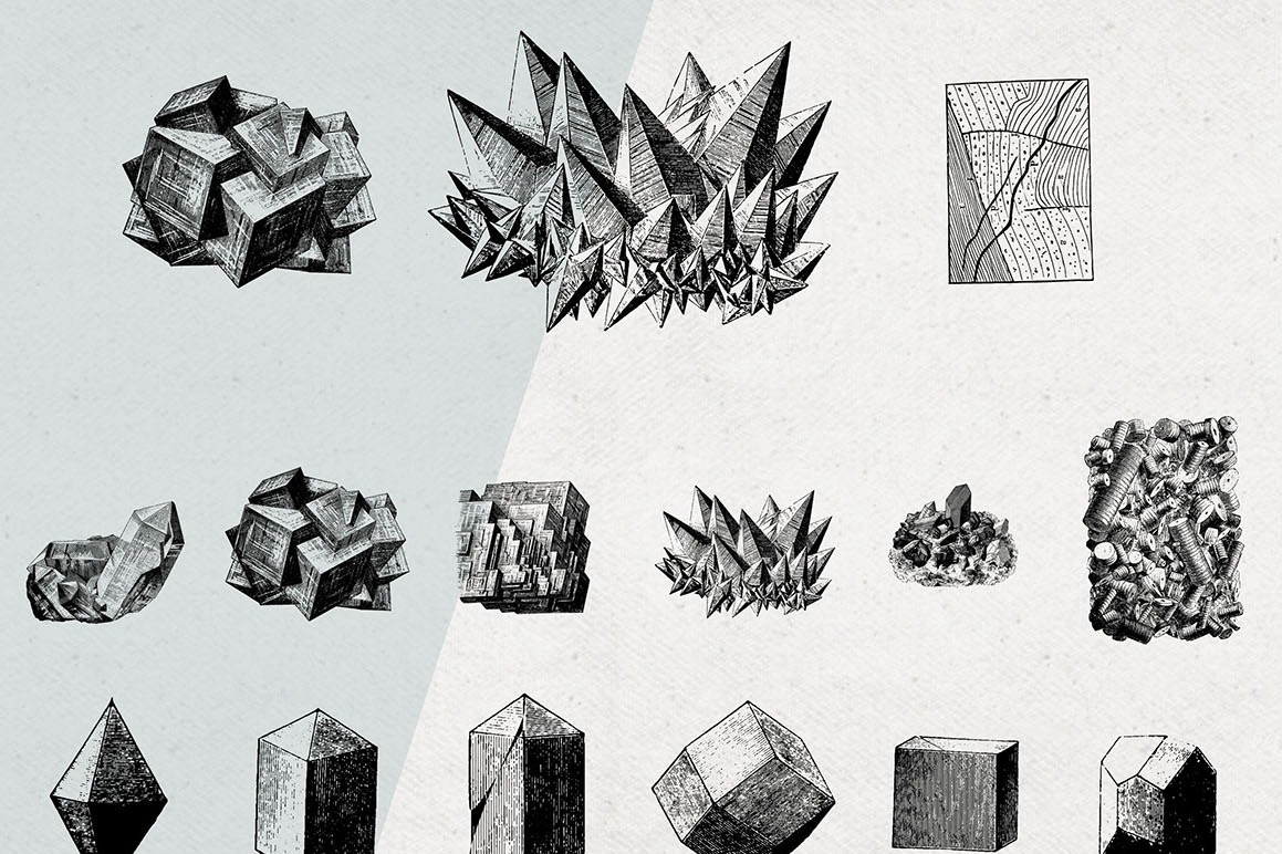 Gems &amp; Stones Geology Illustrations