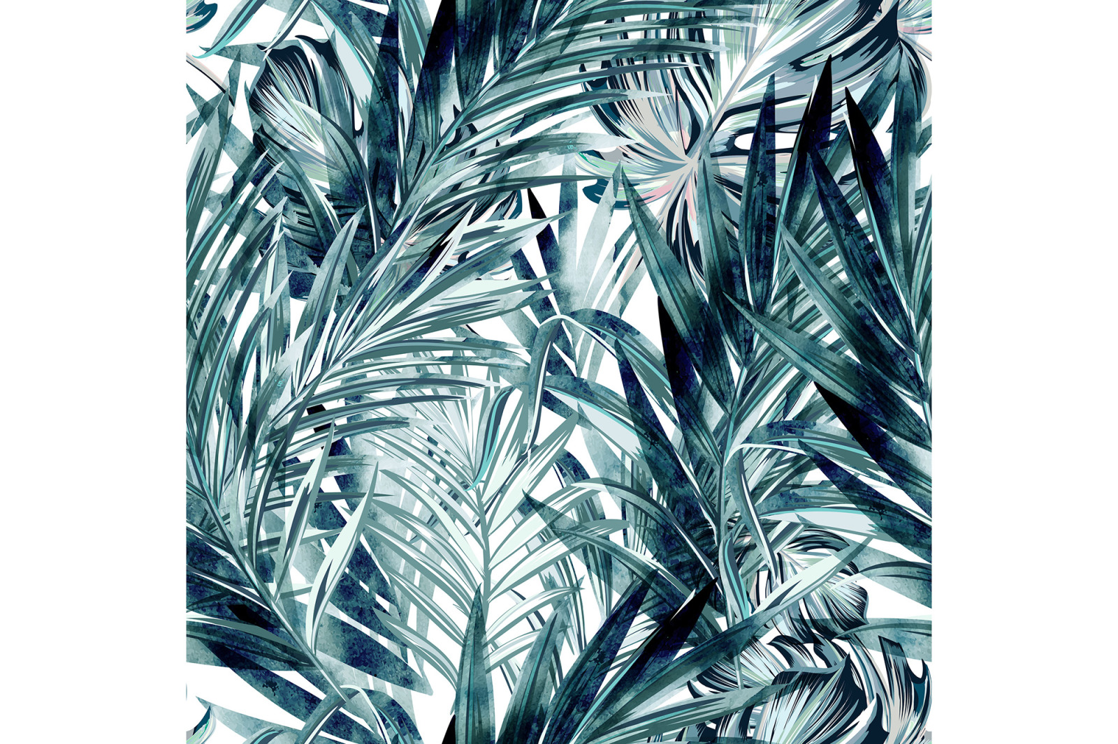 Rainforest vector tropical seamless pattern