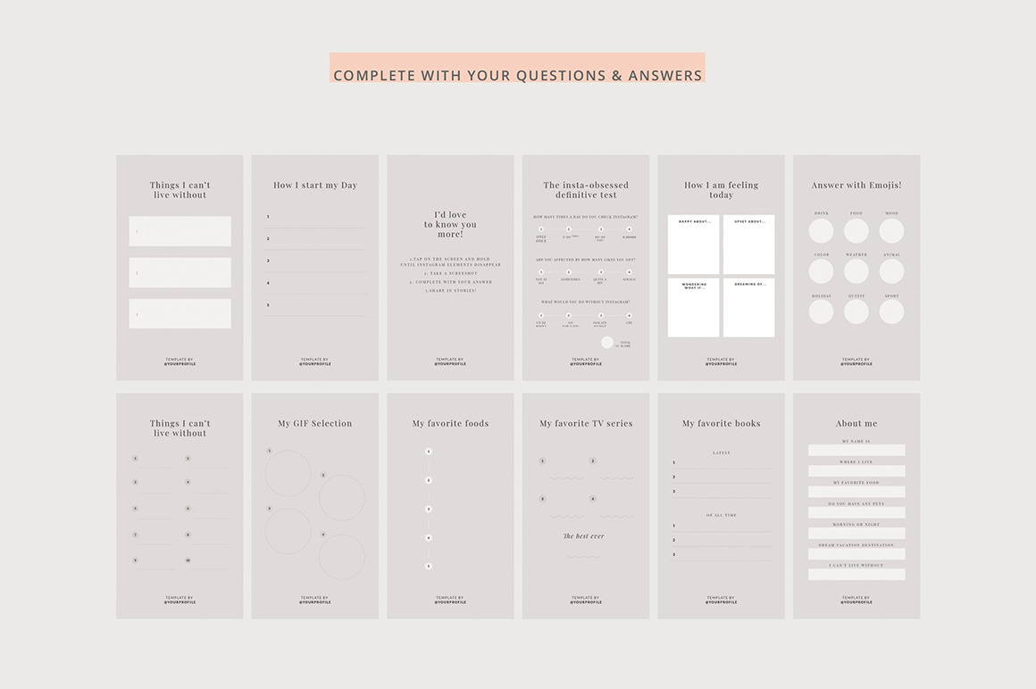 Q+A Stories Templates Q+A Stories Templates