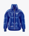 Glossy Women's Down Jacket Mockup