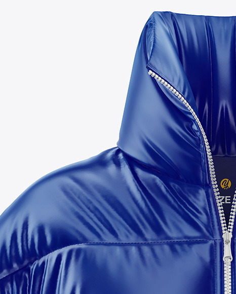 Glossy Women's Down Jacket Mockup