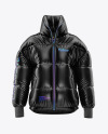 Glossy Women's Down Jacket Mockup