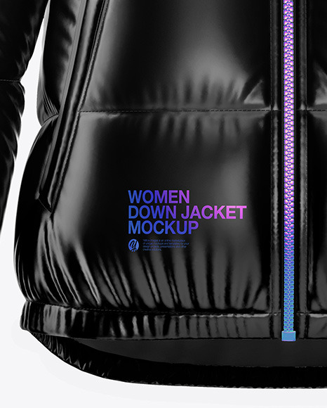 Metalic Women's Down Jacket Mockup