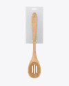 Wooden Kitchen Slotted Spoon Mockup