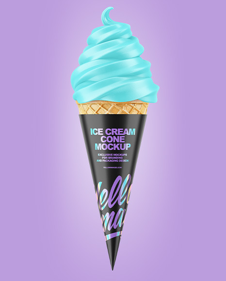 Ice Cream Cone Mockup