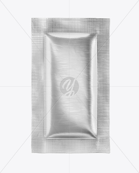 Glossy Metallic Paper Sachet Mockup