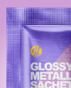 Glossy Metallic Paper Sachet Mockup