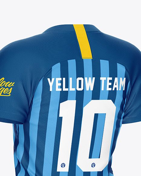 Men’s Soccer Jersey Mockup – Back Half-Side View