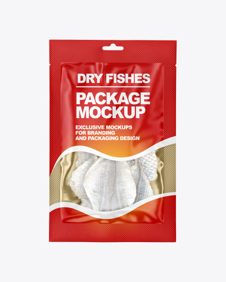 Bag With Dry Fishes Mockup