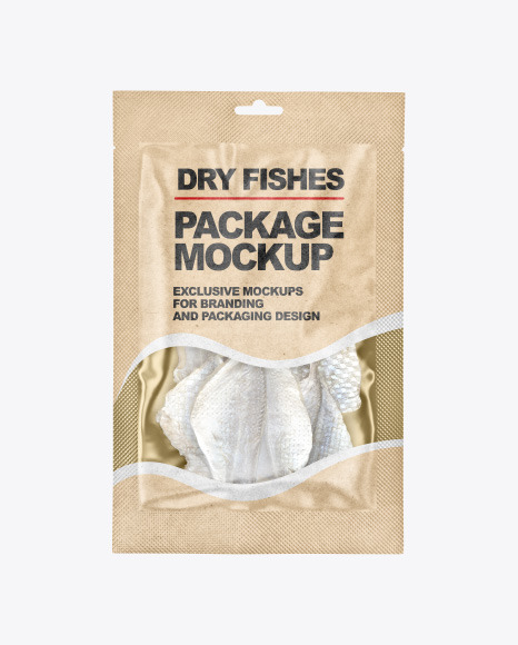 Bag With Dry Fishes Mockup