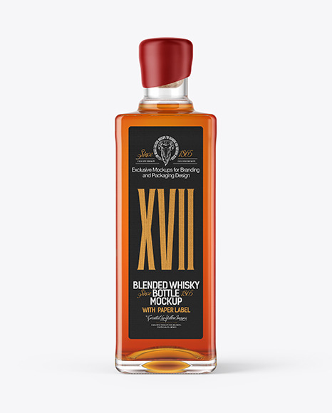 Square Whiskey Bottle Mockup