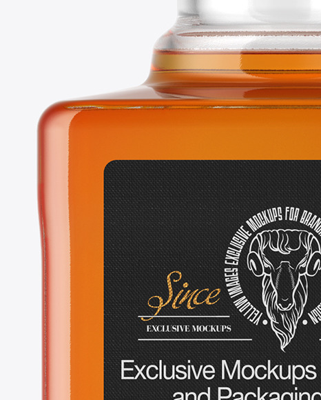 Square Whiskey Bottle Mockup