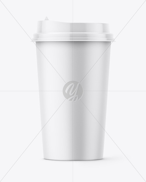 Matte Coffee Cup Mockup - Front View