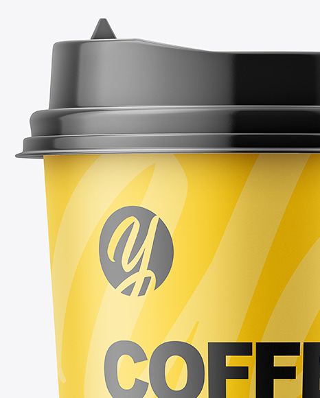 Matte Coffee Cup Mockup - Front View