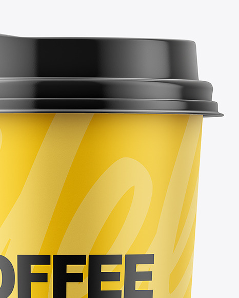 Matte Coffee Cup Mockup - Front View