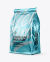 Glossy Metallic Food Bag Mockup