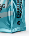 Glossy Metallic Food Bag Mockup