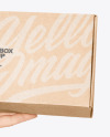 Paper Box in a Hand Mockup