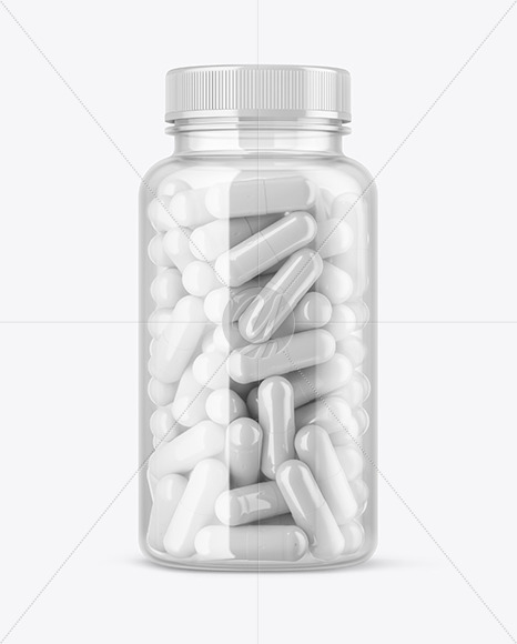 Clear Pills Bottle Mockup