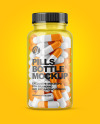 Clear Pills Bottle Mockup