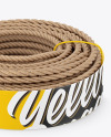 Twisted Sisal Rope Package Mockup - High-Angle View