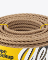 Twisted Sisal Rope Package Mockup - High-Angle View