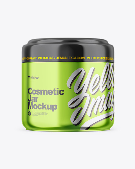 Metallic Cosmetic Jar Mockup