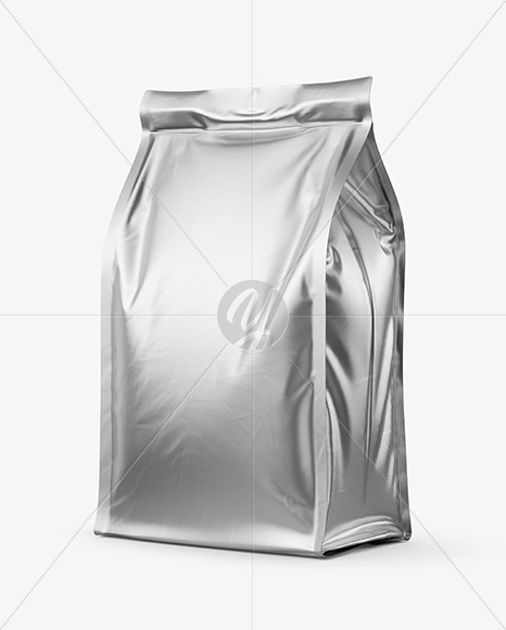 Matte Metallic Food Bag Mockup