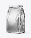 Matte Metallic Food Bag Mockup