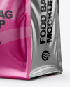 Matte Metallic Food Bag Mockup