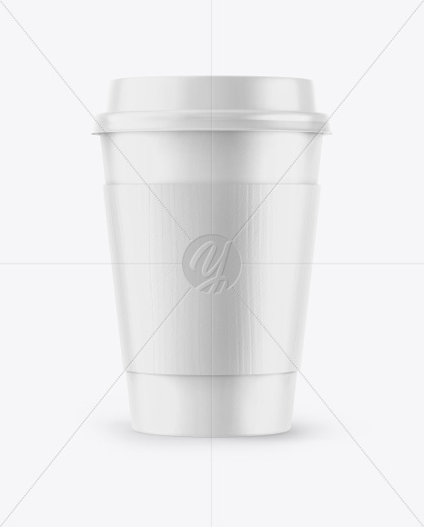 Matte Coffee Cup w/ Holder Mockup