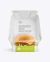 Burger In Box Mockup