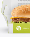 Burger In Box Mockup