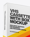 VHS Cassette with Box Mockup