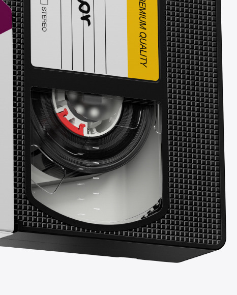 VHS Cassette with Box Mockup