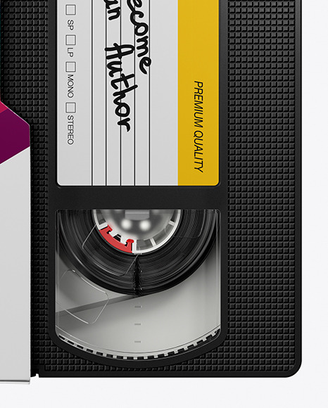 VHS Cassette with Box Mockup